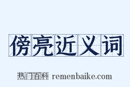 傍亮近义词是什么意思的图片